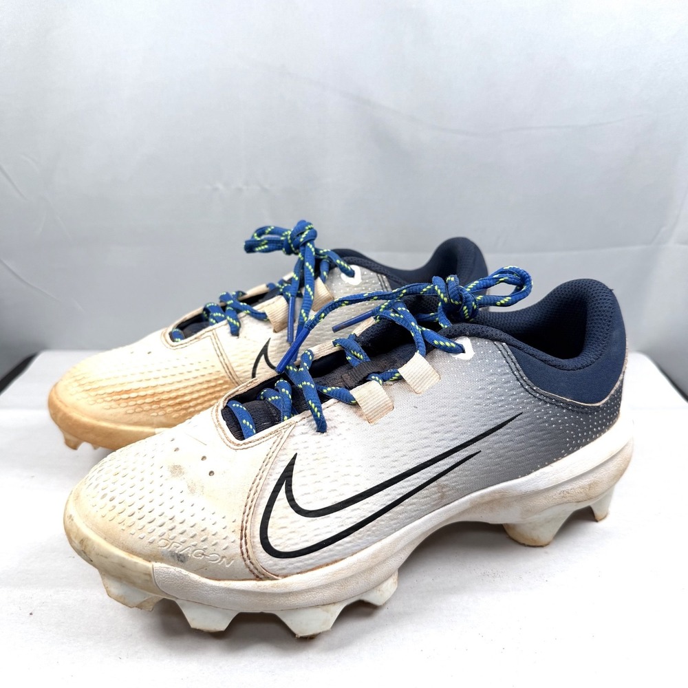 Nike Hyperdiamond 4 Softball Cleats DC8990-400 White/Blue / Size 7